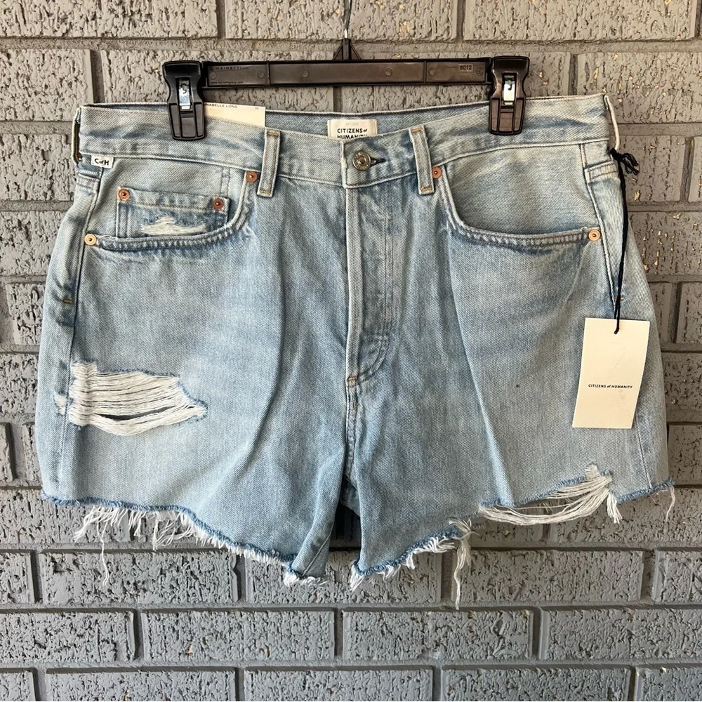 NWT Citizens of Humanity Shorts Annabelle Long Vintage 30 Relaxed Vintage denim